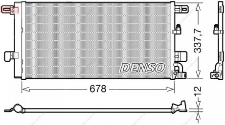 Конденсатор, система кондиціонування повітря DENSO DCN02001 (фото 1)