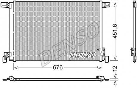 Радиатор кондиционера в сборе DENSO DCN02008 (фото 1)