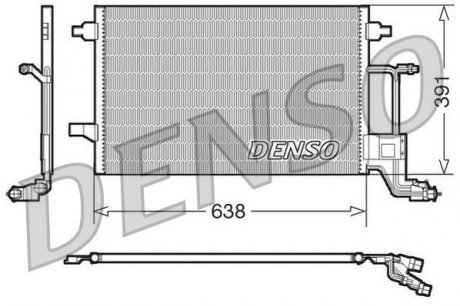 Радиатор кондиционера в сборе DENSO DCN02014