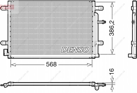Радиатор кондиционера AUDI A4 (8EC, B7) 04-08, A4 (8K2, B8) 08-15, A4 Avant (8ED, B7) 04-08 DENSO DCN02038 (фото 1)