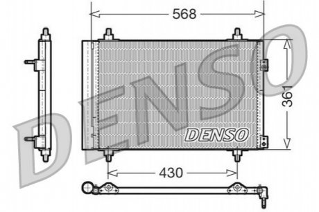 Радиатор кондиционера - (6455GK / 6455EW / 6455CY) DENSO DCN07008 (фото 1)