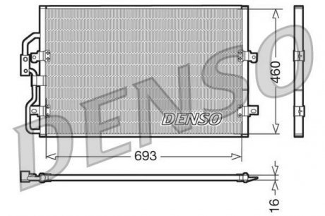 Радіатор кондиціонера DENSO DCN07040 (фото 1)
