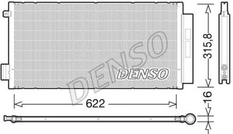 Радіатор кондиціонера DENSO DCN09044