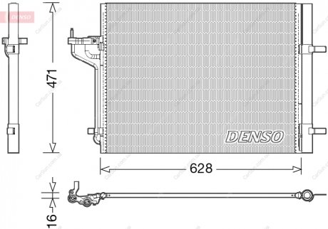 Конденсатор, система кондиціонування повітря DENSO DCN10029 (фото 1)