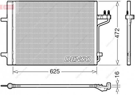 Конденсатор, система кондиціонування повітря DENSO DCN10047 (фото 1)