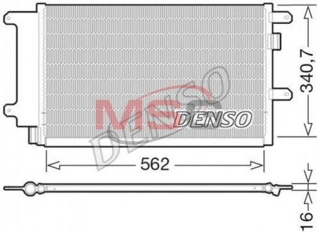 Радиатор кондиционера 3.0MJET ft Iveco Daily E4 06-11 DENSO DCN12003