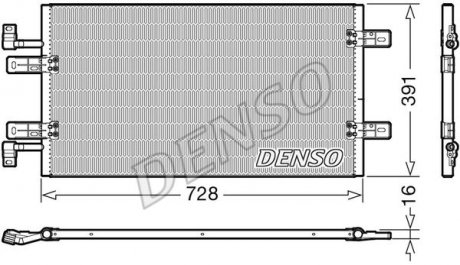 Радиатор кондиционера OPEL VIVARO (E7) 06-, RENAULT TRAFIC II 06- DENSO DCN20019