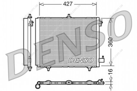 Радиатор кондиционера - (6455AL / 9683563080 / 9683036480) DENSO DCN21009