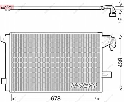 Радиатор кондиционера - (7E0820411C / 7E0820411D / 7E0820411B) DENSO DCN32063