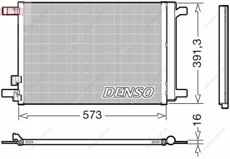 Конденсатор кондиционера DENSO DCN32066 (фото 1)