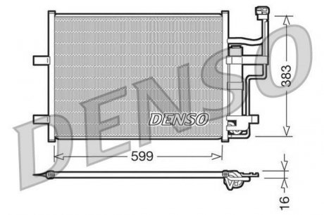 Радиатор кондиционера в сборе DENSO DCN44003 (фото 1)