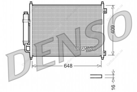 Радиатор кондиционера NISSAN X-TRAIL (T31) 07-13, X-TRAIL (T32) 13- DENSO DCN46001
