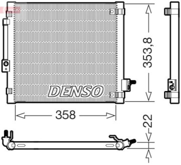 Радіатор кондиціонера (з осушувачем) Tesla Model S 13- DENSO DCN99081