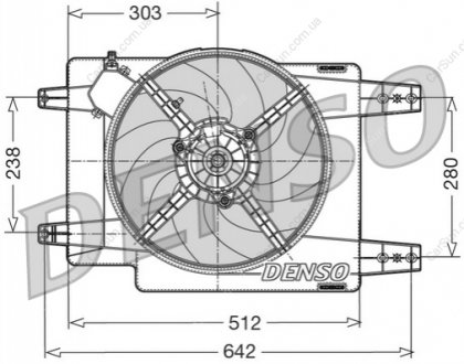 Вентилятор, система охолодження двигуна DENSO DER01011