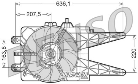 Вентилятор, охлаждение двигателя DENSO DER09014