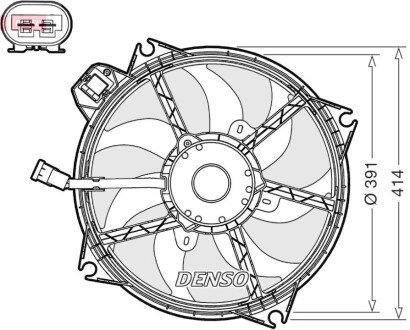 Elektrowentylator RENAULT MEGANE III / SCENIC III DENSO DER23005