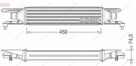 Охолоджувач наддувального повітря DENSO DIT01007