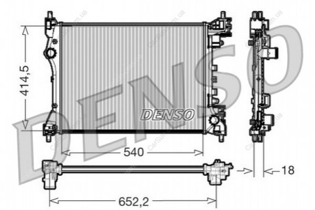 Радиатор охлаждения двигателя - (50512102) DENSO DRM01005