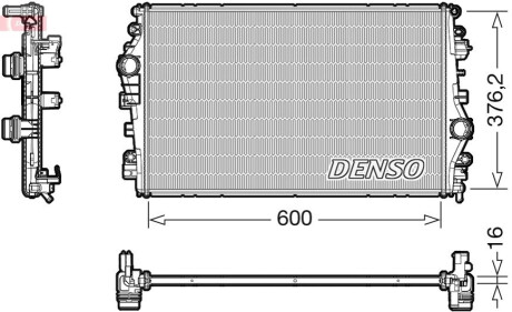 Радиатор, охлаждения дивгателя DENSO DRM01009