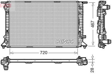 Радиатор, охлаждения дивгателя DENSO DRM02021