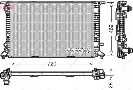 Радіатор, система охолодження двигуна DENSO DRM02022