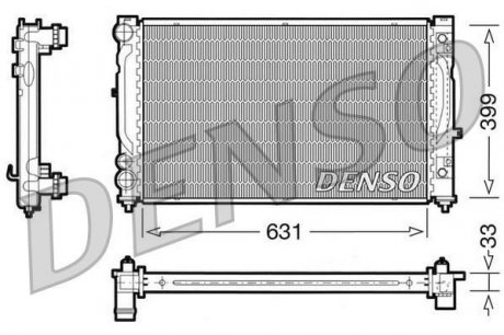 Радиатор охлаждения двигателя DENSO DRM02030 (фото 1)