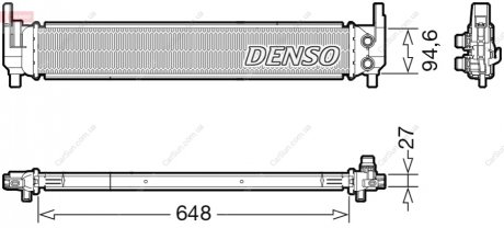 Радіатор, система охолодження двигуна DENSO DRM02042 (фото 1)