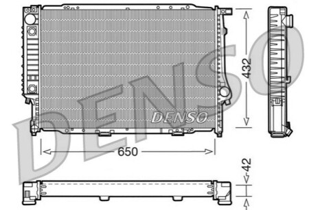 Радіатор, охолодження двигуна DENSO DRM05054