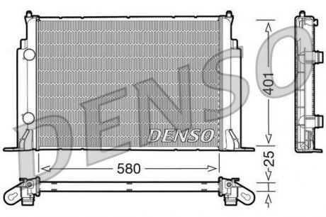 Радиатор охлаждения двигателя DENSO DRM09122