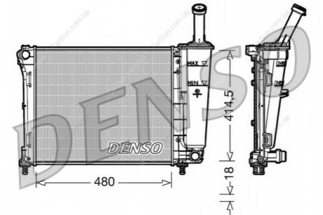 Радіатор, система охолодження двигуна DENSO DRM09161 (фото 1)