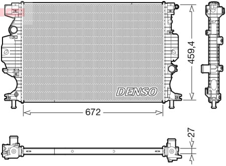 ChЕ‚odnica silnika (manualna) pasuje do: FORD GALAXY III, MONDEO V 1.5/2.0/2.0D 09.14- DENSO DRM10120