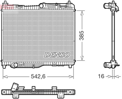 КУЛЕР ДЛЯ ВОДИ DENSO DRM10123 (фото 1)