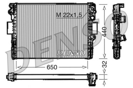 Радиатор, охлаждения дивгателя DENSO DRM12005