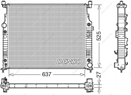 Радіатор, система охолодження двигуна DENSO DRM17056 (фото 1)