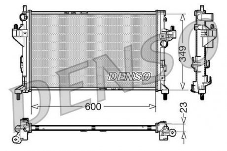Радиатор охлаждения двигателя DENSO DRM20045