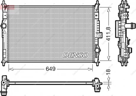 Радіатор, система охолодження двигуна DENSO DRM21103