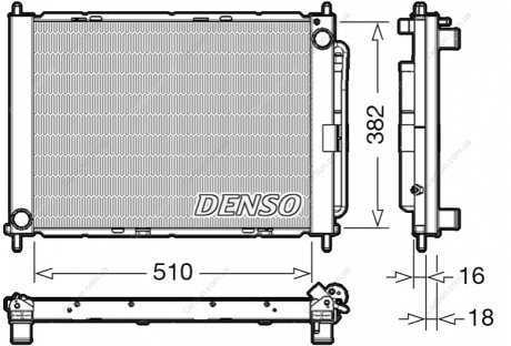 Радіатор, охолодження двигуна DENSO DRM23104