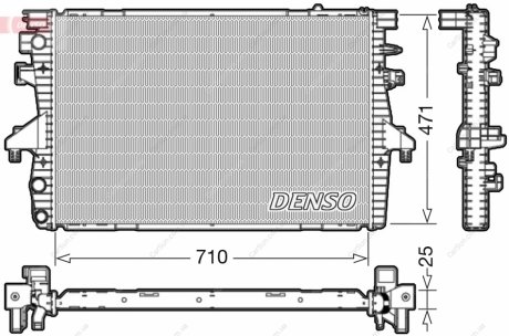 Радіатор, система охолодження двигуна DENSO DRM32039