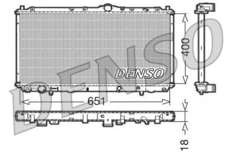Радиатор охлаждения двигателя DENSO DRM33061 (фото 1)