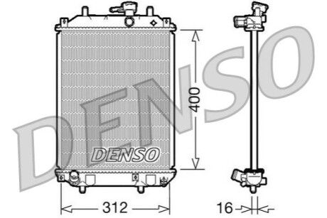 Радиатор, охлаждения дивгателя DENSO DRM35002