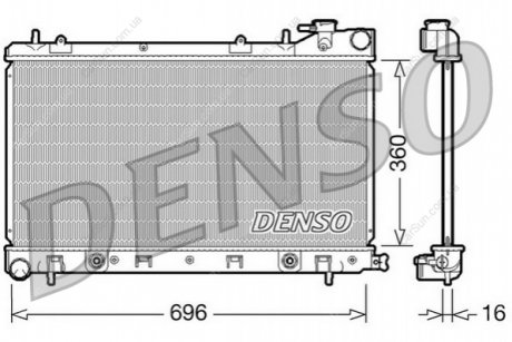 Радиатор охлаждения двигателя - (45119SA050 / 45111SA030) DENSO DRM36002