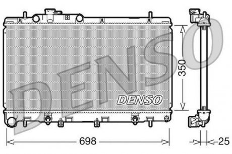 Радіатор, охолодження двигуна DENSO DRM36011