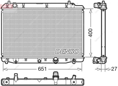 Радіатор, система охолодження двигуна DENSO DRM40036