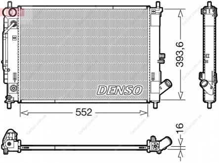 Радіатор, система охолодження двигуна DENSO DRM41016 (фото 1)