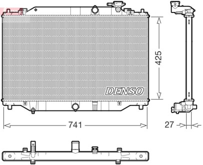 Radiator, engine cooling DENSO DRM44052