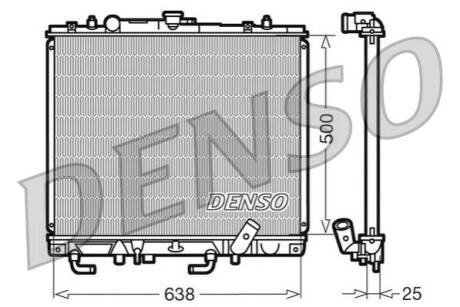 Радіатор, охолодження двигуна DENSO DRM45016 (фото 1)