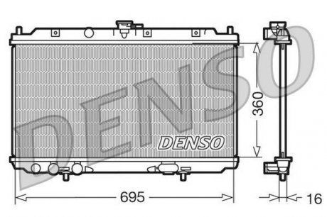 Радиатор охлаждения двигателя DENSO DRM46012