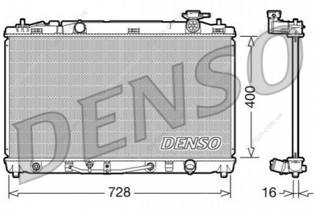 Радіатор, система охолодження двигуна DENSO DRM50042