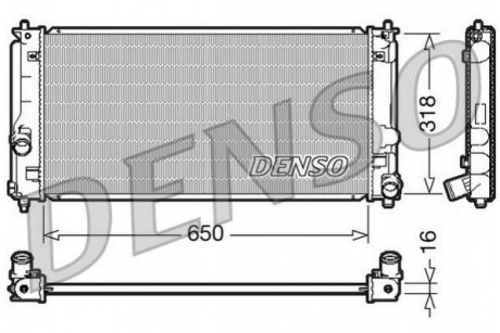 Радіатор, охолодження двигуна DENSO DRM50044