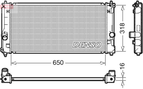 Радиатор, охлаждения дивгателя DENSO DRM50081 (фото 1)